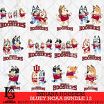 Indiana Hoosiers Bluey Dace Mode NCAA Bundle 12 SVG Eps Dxf Png File, Digital Download, Instant Download