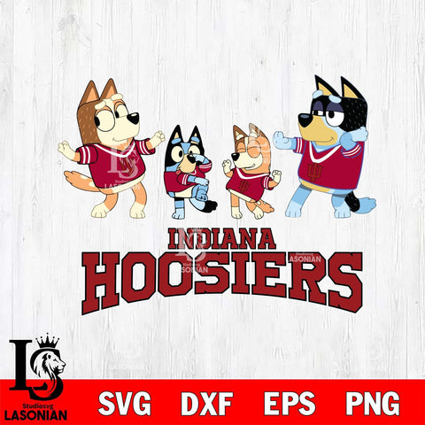 Indiana Hoosiers Bluey Dance Squats Svg Eps Dxf Png File, Digital Download, Instant Download