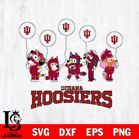 Indiana Hoosiers Bluey Halloween Spooky Svg Eps Dxf Png File, Digital Download, Instant Download