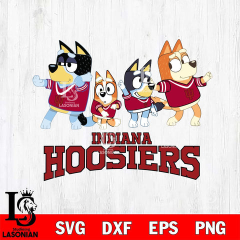 Indiana Hoosiers Bluey Mode Dance Squats Svg Eps Dxf Png File, Digital Download, Instant Download