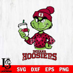 Indiana Hoosiers Boujee Grinch Heart Christmas Cut Files Cricut, Svg Dxf Eps Png file, Digital download , Silhouette