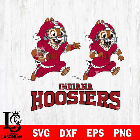 Indiana Hoosiers Chip & Dale Football Cricut,Christmas SVG DXF EPS PNG FILE, NCAA Digital Download,Instant Download, Silhouette