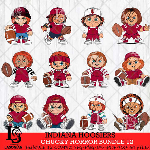 Indiana Hoosiers Chucky Horror Bundle 12 SVG Eps Dxf Png File, Bundle NCAA svg, Digital Download, Instant Download