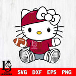 Indiana Hoosiers Cute Hello Kitty Football 11 Svg Eps Dxf Png File, NCAA svg, Digital Download, Instant Download