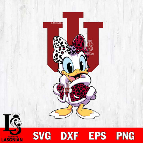 Indiana Hoosiers Fancy Daisy Duck Disney Svg Eps Dxf Png File, Digital Download, Instant Download