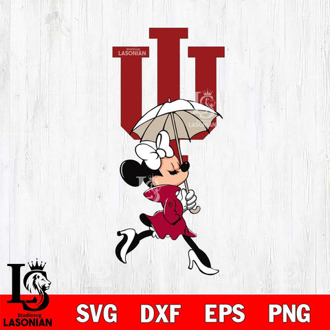 Indiana Hoosiers Fancy Minnie Svg Eps Dxf Png File, Digital Download, Instant Download