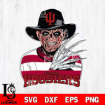 Indiana Hoosiers Freddy Krueger Horror Halloween Svg Eps Dxf Png File, NCAA svg, Digital Download, Instant Download