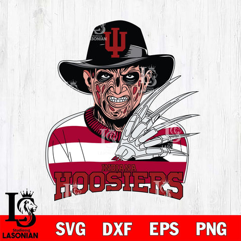 Indiana Hoosiers Freddy Krueger Horror Halloween Svg Eps Dxf Png File, NCAA svg, Digital Download, Instant Download