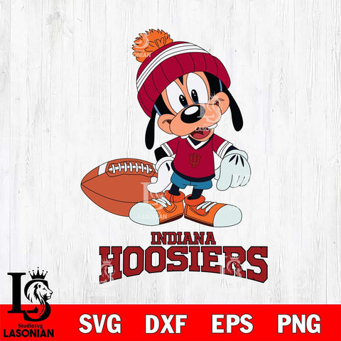 Indiana Hoosiers Goofy Football SVG DXF EPS PNG FILE,NCAA svg ,Football Digital Download,Instant Download, Silhouette