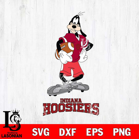 Indiana Hoosiers Goofy Player SVG DXF EPS PNG FILE,NCAA svg ,Football Digital Download,Instant Download, Silhouette