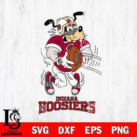 Indiana Hoosiers Goofy Sport Football SVG DXF EPS PNG FILE,NCAA svg ,Football Digital Download,Instant Download, Silhouette