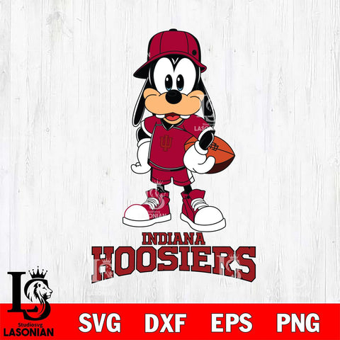 Indiana Hoosiers Goofy rugby SVG DXF EPS PNG FILE,NCAA svg ,Football Digital Download,Instant Download, Silhouette