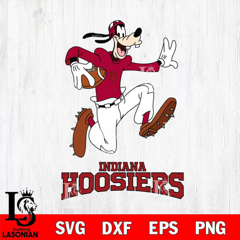 Indiana Hoosiers Goofy rugby Sport SVG DXF EPS PNG FILE,NCAA svg ,Football Digital Download,Instant Download, Silhouette