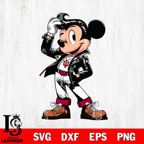 Indiana Hoosiers Handsome Mickey Mouse Svg Eps Dxf Png File, Digital Download, Instant Download