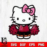 Indiana Hoosiers Hello Kitty Cheerleader 2 Svg Eps Dxf Png File, Digital Download, Instant Download
