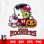 Indiana Hoosiers Hello Kitty Horror 10 Svg Eps Dxf Png File, Digital Download