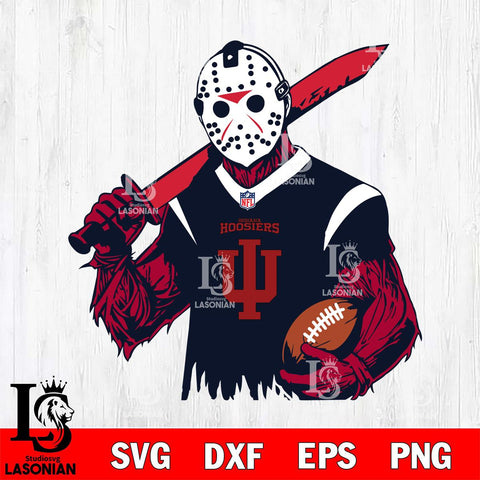Indiana Hoosiers Jason Voorhees Horror 11 Svg Eps Dxf Png File, NCAA svg, Digital Download, Instant Download