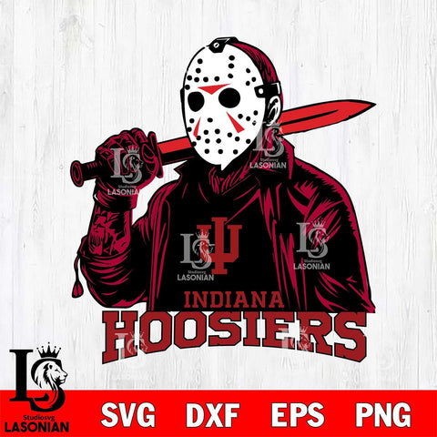 Indiana Hoosiers Jason Voorhees Horror 12 Svg Eps Dxf Png File, NCAA svg, Digital Download, Instant Download