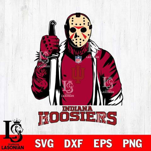 Indiana Hoosiers Jason Voorhees Horror 3 Svg Eps Dxf Png File, NCAA svg, Digital Download, Instant Download