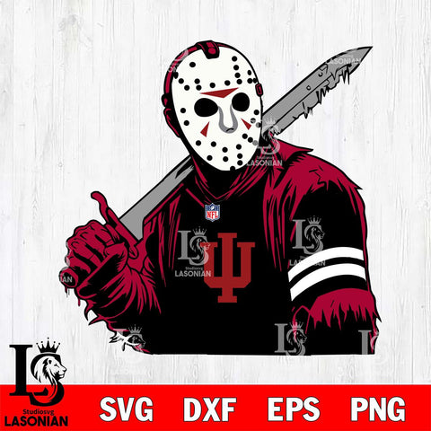Indiana Hoosiers Jason Voorhees Horror 7 Svg Eps Dxf Png File, NCAA svg, Digital Download, Instant Download