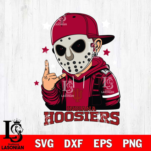 Indiana Hoosiers Jason Voorhees Horror 9 Svg Eps Dxf Png File, NCAA svg, Digital Download, Instant Download