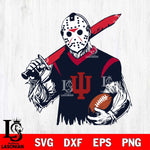 Indiana Hoosiers Jason Voorhees Horror Halloween 2 Svg Eps Dxf Png File, NCAA svg, Digital Download, Instant Download