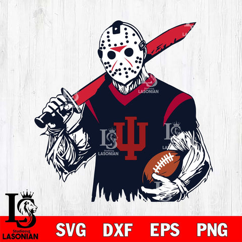Indiana Hoosiers Jason Voorhees Horror Halloween 2 Svg Eps Dxf Png File, NCAA svg, Digital Download, Instant Download