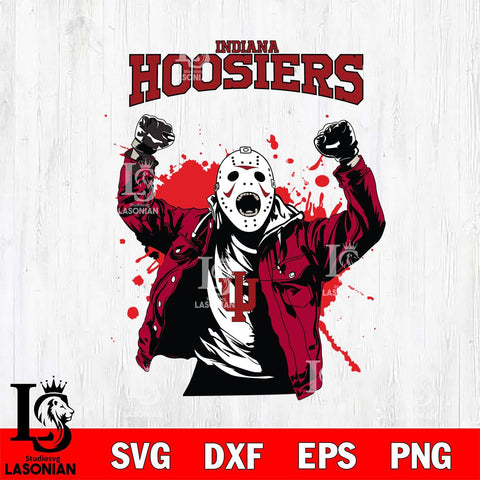 Indiana Hoosiers Jason Voorhees Horror Halloween 3 Svg Eps Dxf Png File, NCAA svg, Digital Download, Instant Download