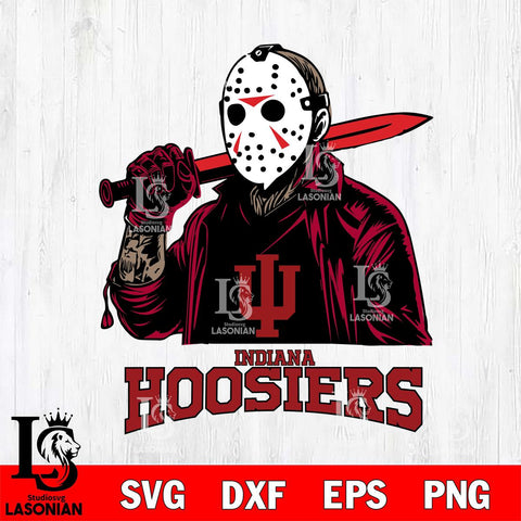 Indiana Hoosiers Jason Voorhees Horror Halloween Svg Eps Dxf Png File, NCAA svg, Digital Download, Instant Download