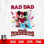 Indiana Hoosiers Mickey Mouse Sport Rad Dad SVG DXF EPS PNG FILE, NCAA File Cut,Digital Download,Instant Download
