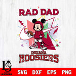 Indiana Hoosiers Mickey Wearing Hoodie Rad Dad SVG DXF EPS PNG FILE, NCAA File Cut,Digital Download,Instant Download