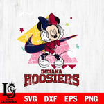 Indiana Hoosiers Minnie Mouse Dancing SVG DXF EPS PNG FILE, NCAA File Cut,Digital Download,Instant Download