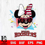 Indiana Hoosiers Minnie Mouse Love Sport SVG DXF EPS PNG FILE, NCAA File Cut,Digital Download,Instant Download