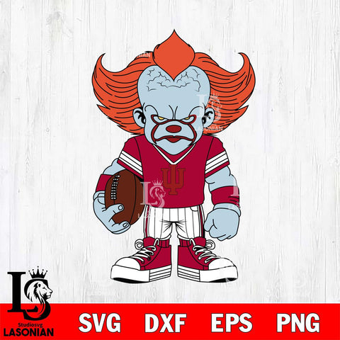 Indiana Hoosiers Pennywise Horror Sport 11 Svg Eps Dxf Png File, Digital Download