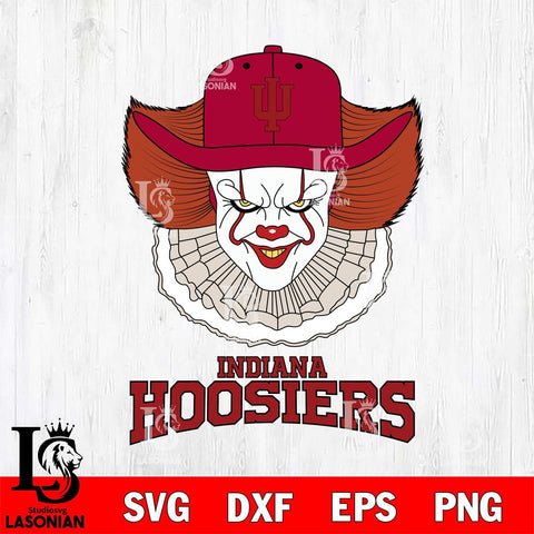 Indiana Hoosiers Pennywise Horror Sport 12 Svg Eps Dxf Png File, Digital Download