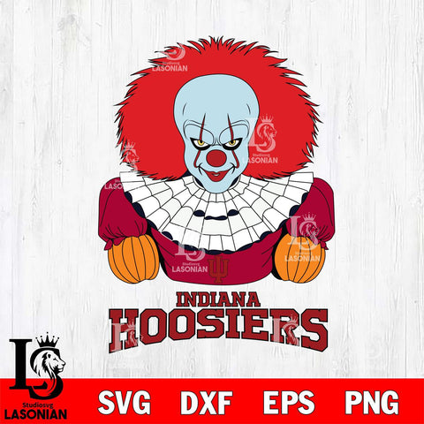 Indiana Hoosiers Pennywise Horror Sport 3 Svg Eps Dxf Png File, Digital Download