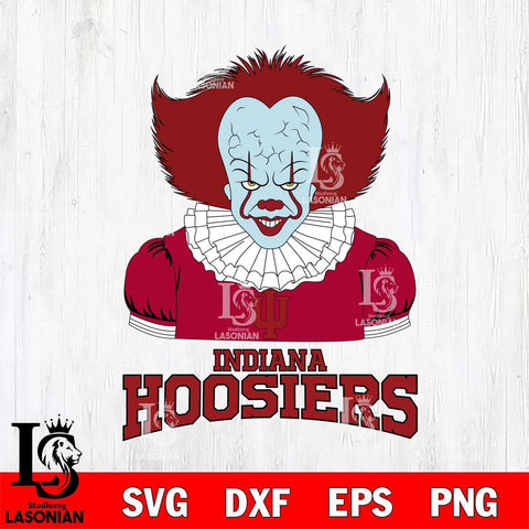 Indiana Hoosiers Pennywise Horror Sport 5 Svg Eps Dxf Png File, Digital Download