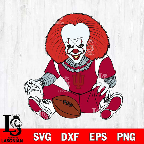 Indiana Hoosiers Pennywise Horror Sport 6 Svg Eps Dxf Png File, Digital Download