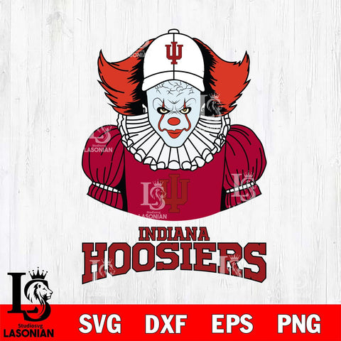 Indiana Hoosiers Pennywise Horror Sport 7 Svg Eps Dxf Png File, Digital Download
