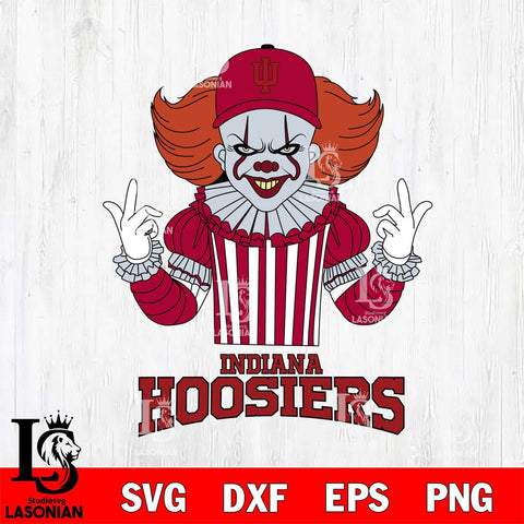 Indiana Hoosiers Pennywise Horror Sport 8 Svg Eps Dxf Png File, Digital Download