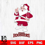 Indiana Hoosiers Santa claus Svg dxf eps png pdf file,NCAA svg,Digital Download,Cricut file