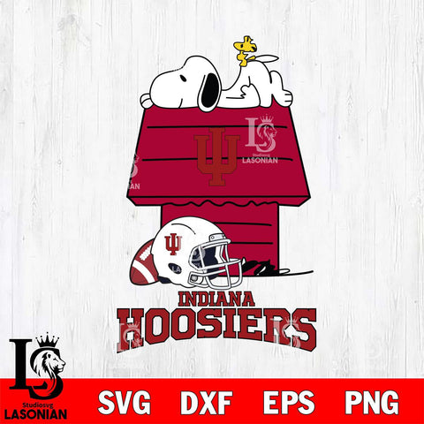 Indiana Hoosiers Snoopy Chill Football SVG DXF EPS PNG FILE,Snoopy File Cut, NCAA Digital Download,Instant Download,Christmas Silhouette