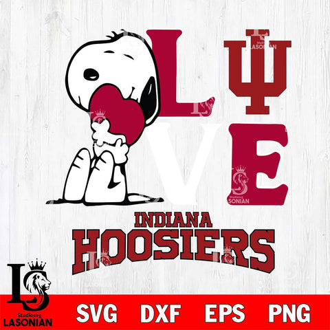 Indiana Hoosiers Snoopy Sport 10 Svg Eps Dxf Png File, Digital Download