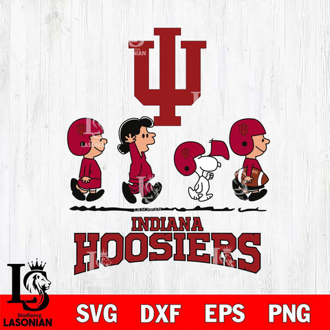Indiana Hoosiers Snoopy Sport 12 Svg Eps Dxf Png File, Digital Download