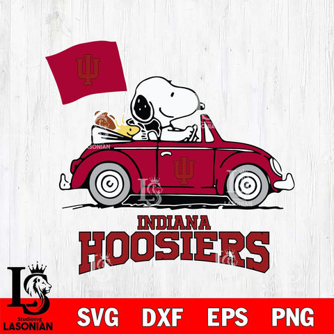 Indiana Hoosiers Snoopy Sport 5 Svg Eps Dxf Png File, Digital Download