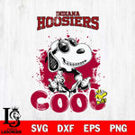 Indiana Hoosiers Snoopy Sport 7 Svg Eps Dxf Png File, Digital Download
