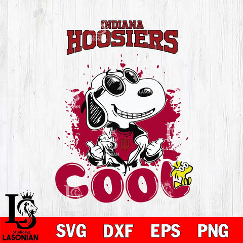 Indiana Hoosiers Snoopy Sport 7 Svg Eps Dxf Png File, Digital Download