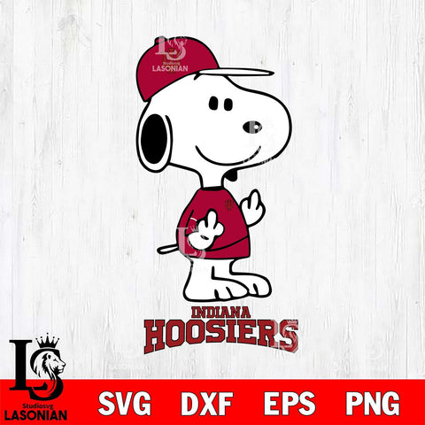 Indiana Hoosiers Snoopy Sport 8 Svg Eps Dxf Png File, Digital Download