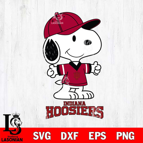 Indiana Hoosiers Snoopy football SVG DXF EPS PNG FILE,Snoopy File Cut, NCAA Digital Download,Instant Download,Christmas Silhouette