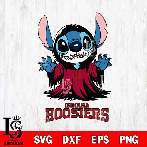 Indiana Hoosiers Stitch Ghost Svg Eps Dxf Png File, NCAA svg, Digital Download, Instant Download